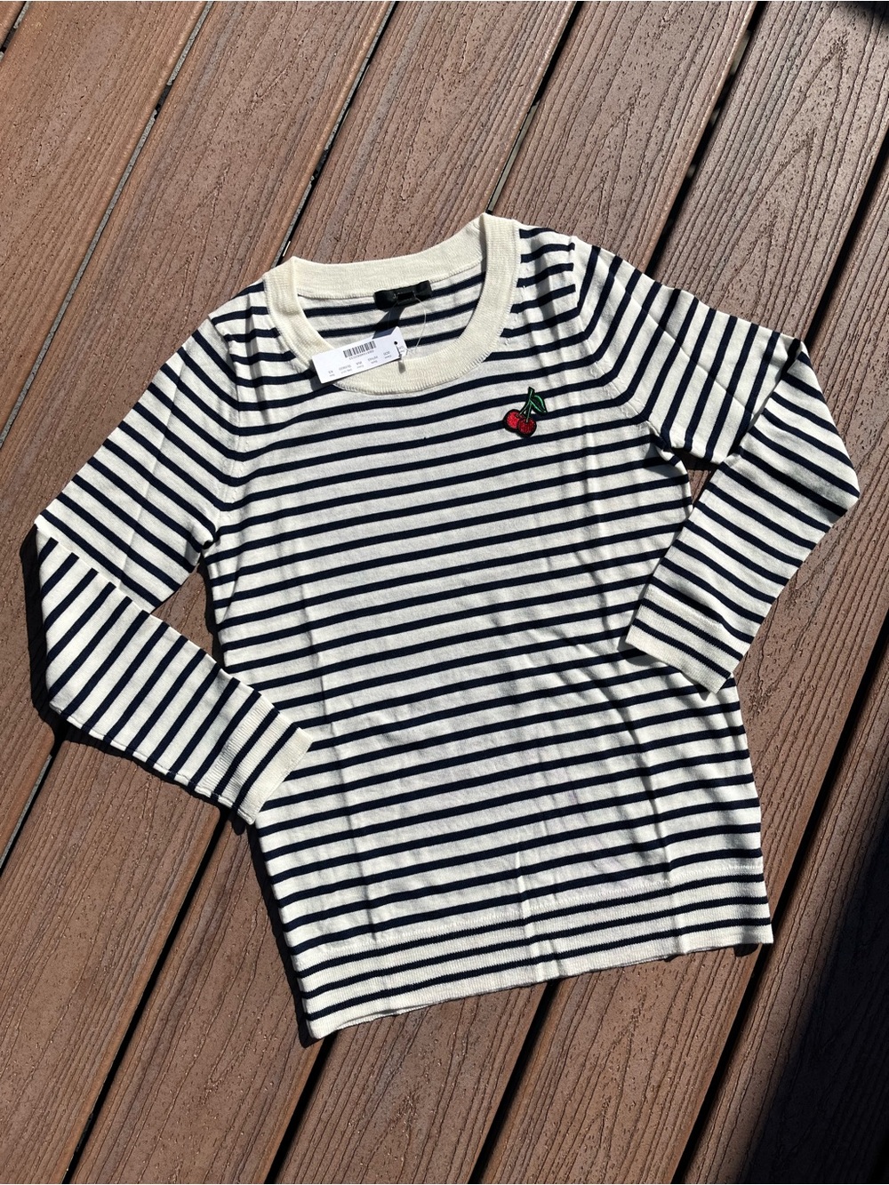 New with Tags J.Crew Stripe Cherry Patch Tippi